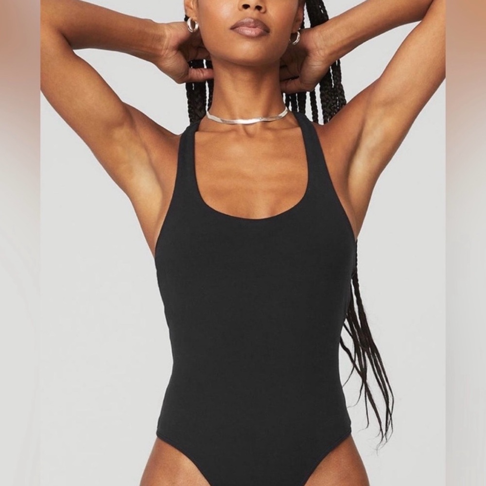 ALO Yoga Purple Racerback Bodysuit